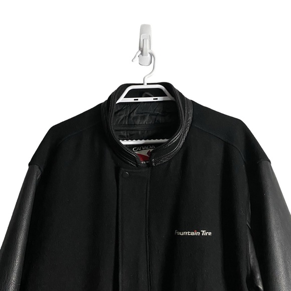 Canada Sportswear Men's Fountain Tire Black Varsity Full Zip Jacket - Picture 2 of 11